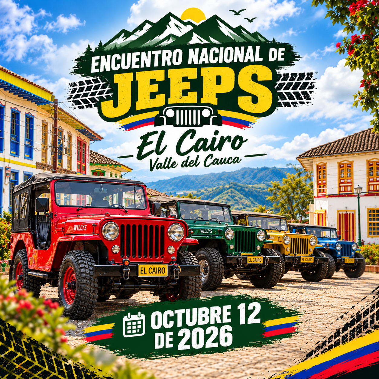 Anuncian para este puente festivo el Encuentro Nacional de Jeeps en El Cairo, para reactivar la economía local